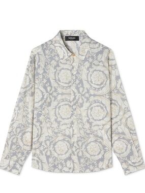 Versace Baroque Button-Down Shirt 14Y Kids or XXS Men. Please check measurements